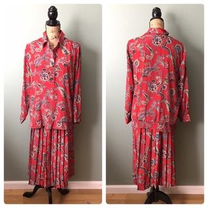 Alfred Dunner size 14 matching two piece skirt set